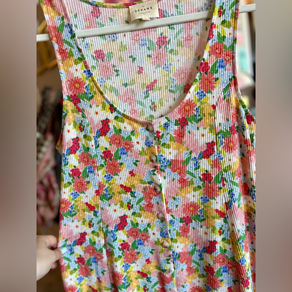 Sezane “Leo” Multicolor Floral Mini Dress - Picture 4 of 5